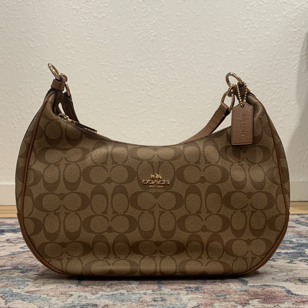Coach Tan Signature Hobo Bag